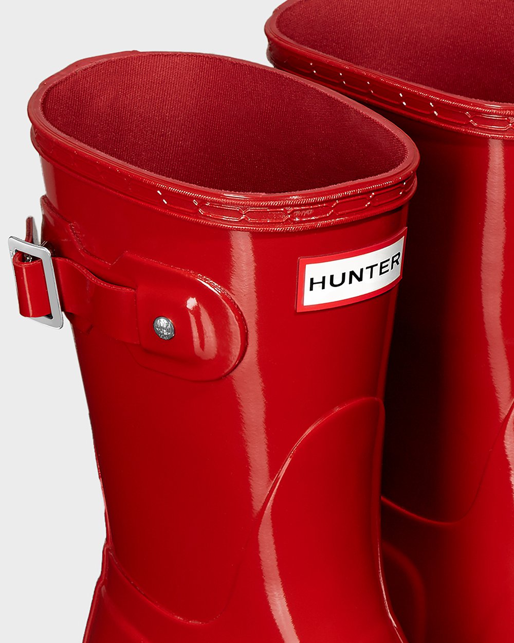 Galochas Curtas Hunter Feminina Vermelhas - Original Gloss - 61TMKXLZN